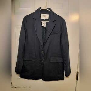 American Eagle Blazer Jacket Sz S Charcoal Gray, New With Tag